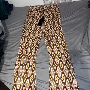 Retro Geometric Pattern Pants